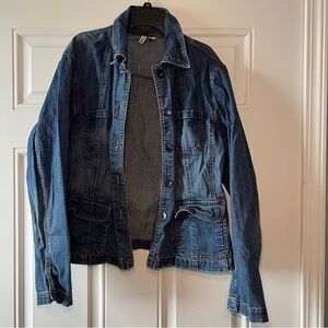 St. Johns Bay Womens Large Jean Jacket Stretch
